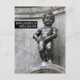 Manneken Pis in Brüssel Belgien Postkarte