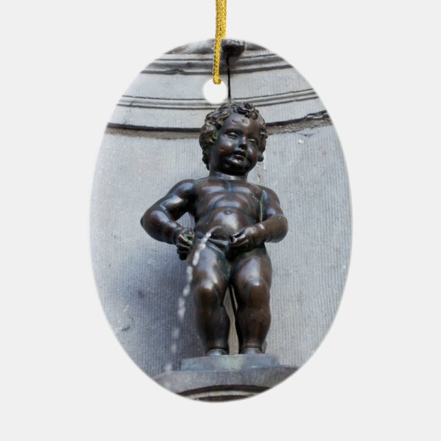 Mannekin Pis in Brussels Keramikornament (Vorne)