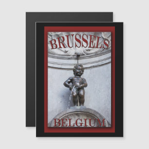 Mannekin Pis in Brussels Magnetkarte