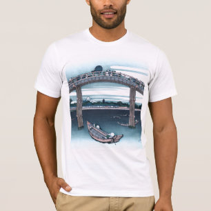 Mannen Brücke, Fukaga Ukiyo-e durch Hokusai, T-Shirt