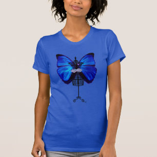 Mannequin-Blau-Schmetterling T-Shirt