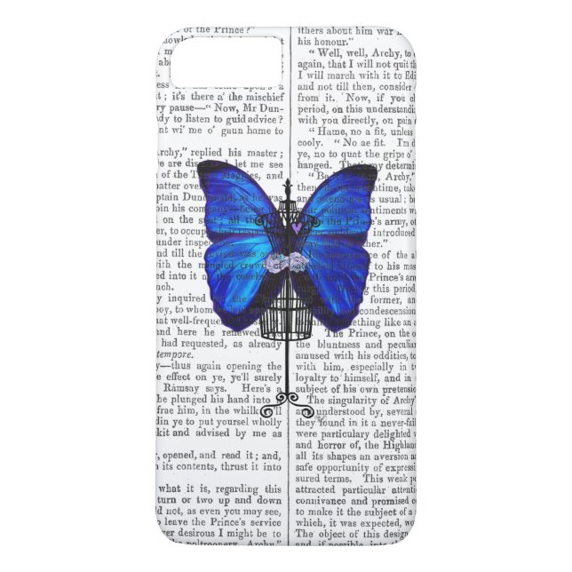 Mannequin Blue Butterfly Case-Mate iPhone Hülle (Rückseite)