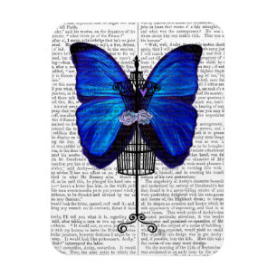 Mannequin Blue Butterfly Magnet