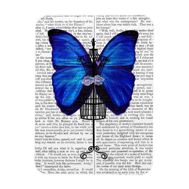 Mannequin Blue Butterfly Magnet (Vertikal)