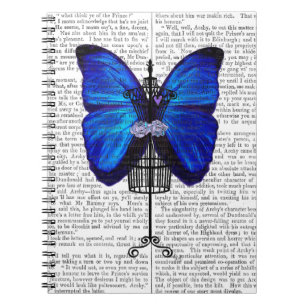 Mannequin Blue Butterfly Notizblock