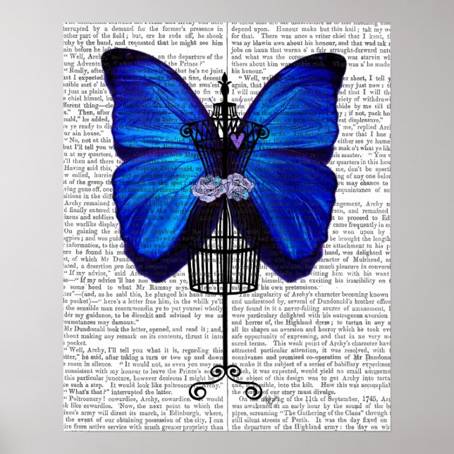 Mannequin Blue Butterfly Poster (Vorne)