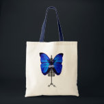 Mannequin Blue Butterfly Tragetasche<br><div class="desc">Mode und Figuration</div>