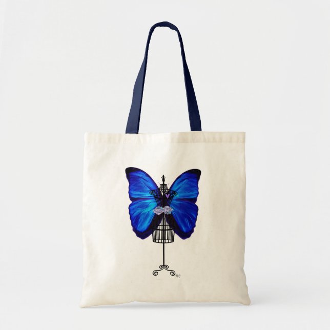 Mannequin Blue Butterfly Tragetasche (Vorne)