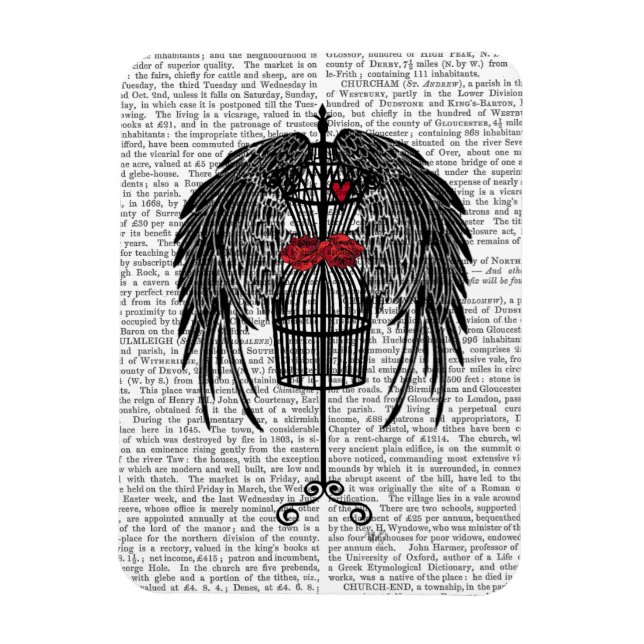 Mannequin mit schwarzen Flügeln Magnet (Vertikal)