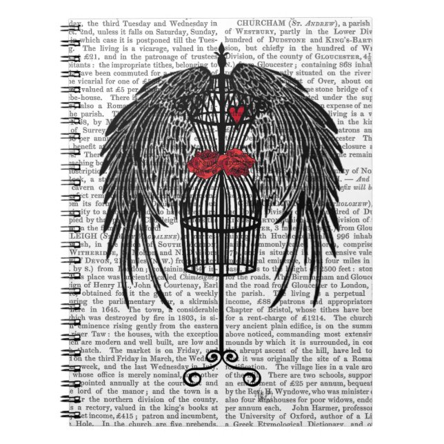 Mannequin mit schwarzen Flügeln Notizblock (Vorderseite)