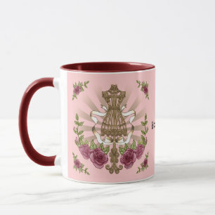 Mannequin Rose Hochzeit Tasse
