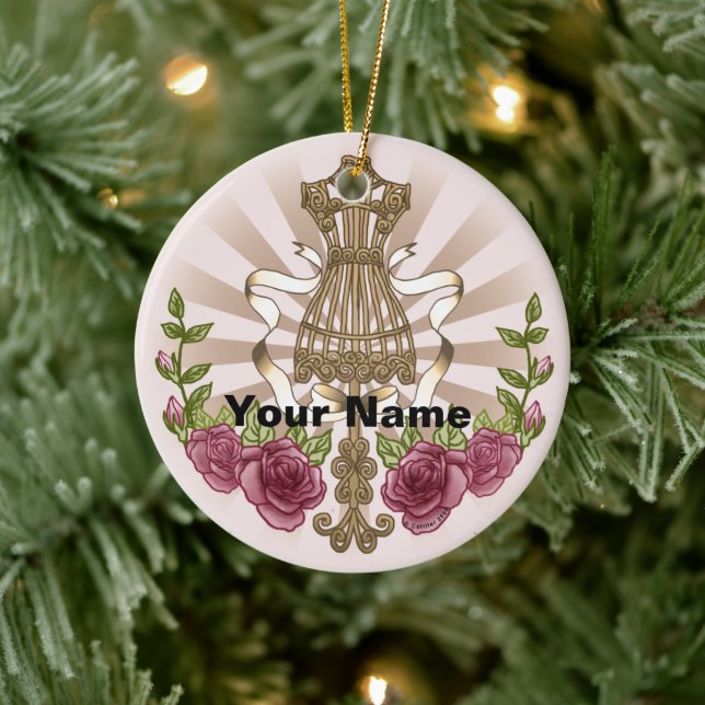 Mannequin-Rose Keramik Ornament (Baum)