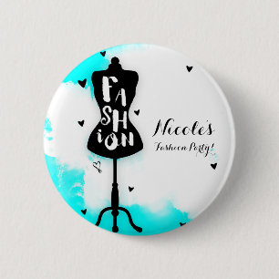 Mannequin Stand FASHION Aqua & White mit Herz Button