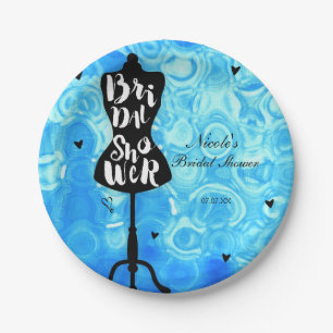 Mannequin Stand Vintag Retro Blue Brautparty Pappteller