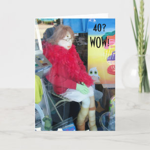 MANNEQUIN STIL SPASS FÜR "40." GEBURTSTAG KARTE