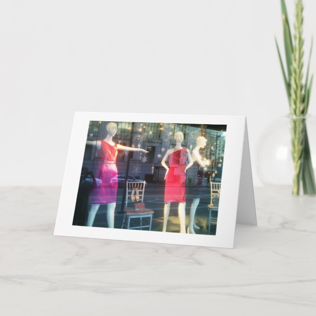 MANNEQUINS MÖCHTEN AUCH PARTY FEIERTAGSKARTE (Vorderseite)