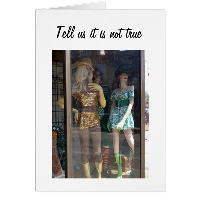 "MANNEQUINS SHOCKED that YOU are "50" GROUP CARD (Vorne)