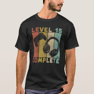 Männer 15. Geburtstag Männer Spiele T Stufe 15 abg T-Shirt
