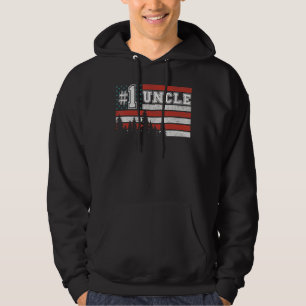 Männer 1 Onkel amerikanische Flagge 4. Juli Vintag Hoodie