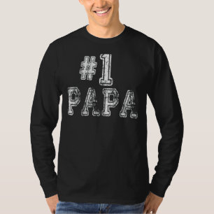 Männer 1 Papa Nummer Eins Liebe Pride Vater T-Shirt