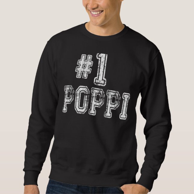 Männer 1 Poppi Nummer Eins Familie Liebe Pride Vat Sweatshirt (Vorderseite)