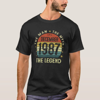 Männer 34 Jahre alt Mythos lehnen Dezember 1988 T-Shirt