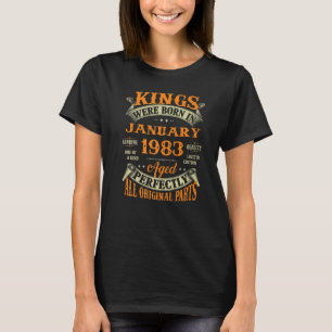 Männer, 40. Geburtstag Könige Geboren im Januar 19 T-Shirt