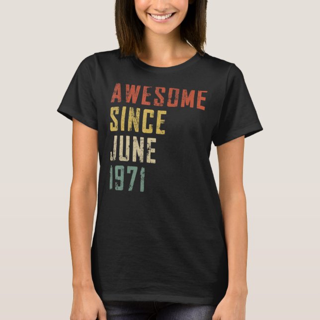 Männer 51 Jahre Phantastisch seit Juni 1971 51. Bi T-Shirt (Vorderseite)