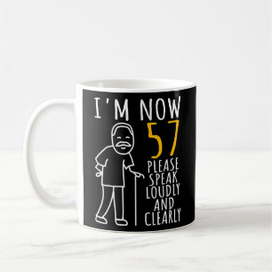 Männer 57. Geburtstag für ihn Ich bin jetzt 57 Jah Kaffeetasse