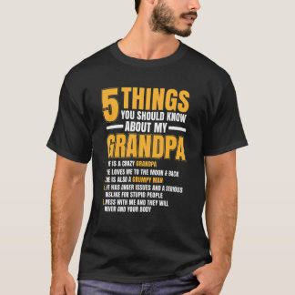 Männer 5 Dinge, die Sie über Großvater Niedlich wi T-Shirt