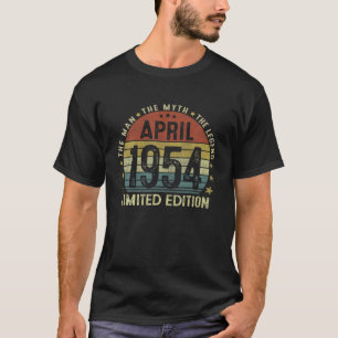 Männer 68 Jahre Alte Geschenke April 1954 Man Myth T-Shirt