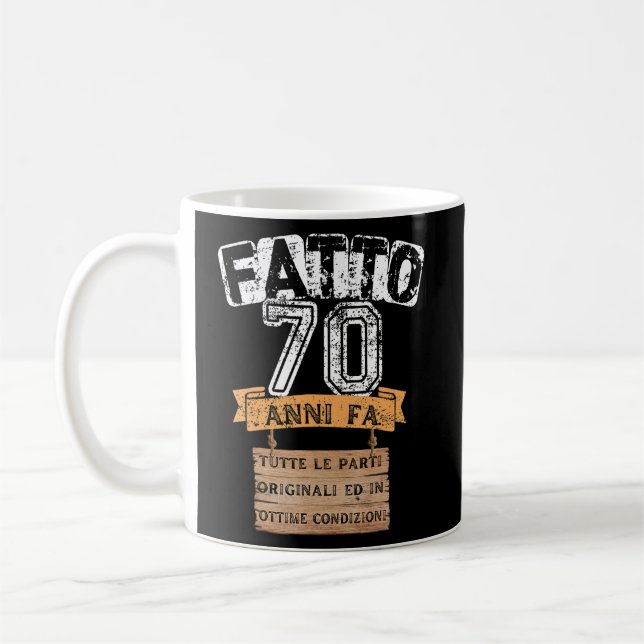 Männer 70 Jahre Geburtstag Vintager Großvater Kaffeetasse (Links)