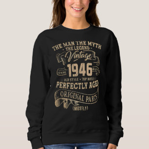 Männer 76 Jahre Vintag 1946 76. Geburtstag Sweatshirt