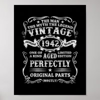 Männer 80 Jahre alte Geschenke Vintag 1942 Mythen