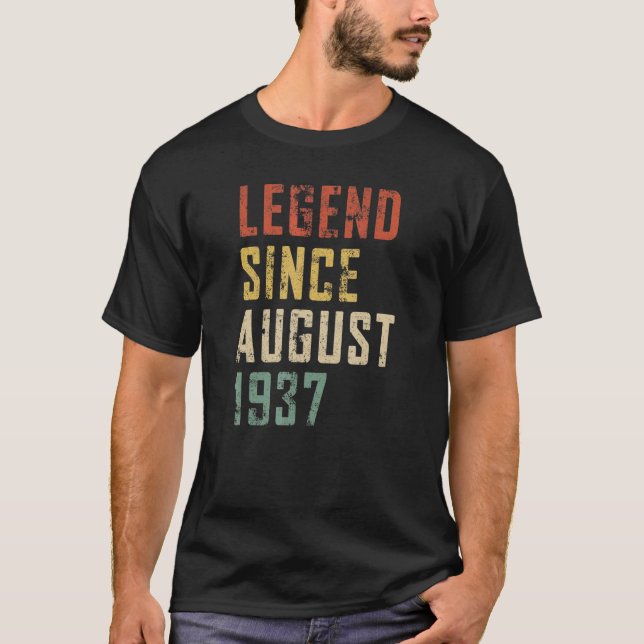 Männer 85 Jahre alte Legende seit August 1937 85. T-Shirt (Vorderseite)