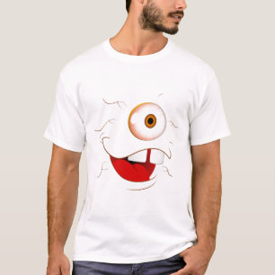 Männer Alien Eye Happy Face T - Shirt
