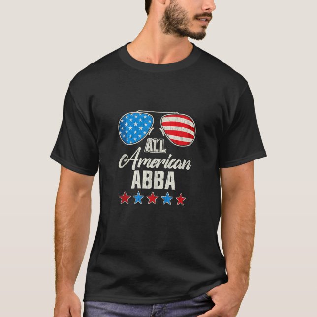Männer alle Amerikaner Abba 4. Juli Familie Matchi T-Shirt (Vorderseite)