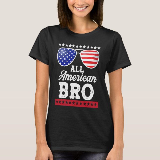 Männer Alle amerikanischen Bro 4. Juli Familie Mat T-Shirt (Vorderseite)