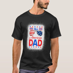 Männer Alle amerikanischen Vater 4. Juli gebleicht T-Shirt