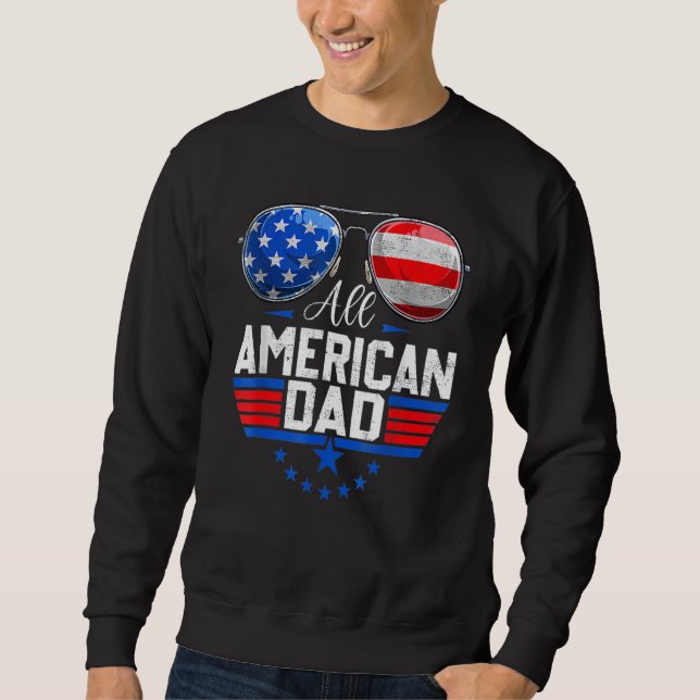 Männer alle amerikanischen Vater 4. Juli Outfits f Sweatshirt (Vorderseite)