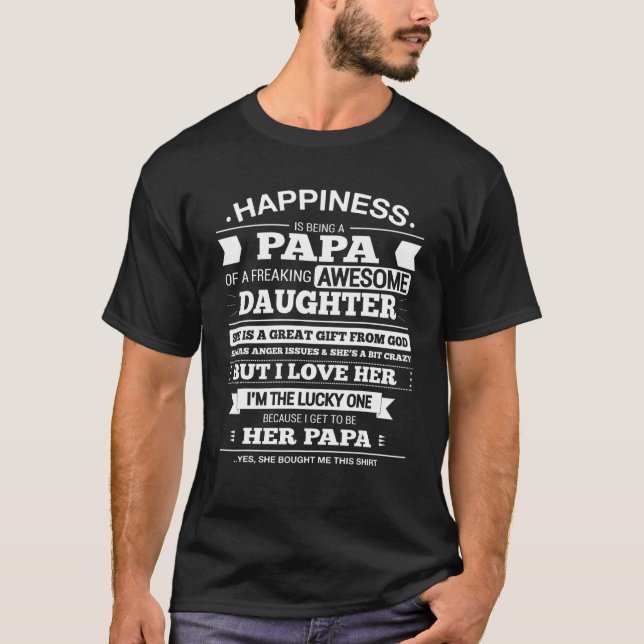 Männer als Papa einer Phantastischen Tochter T-Shirt (Vorderseite)