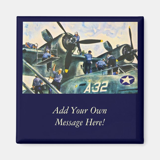 Männer am Arbeitsplatz Magnet (Vorne)