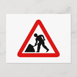 Männer am Arbeitsplatz Postkarte