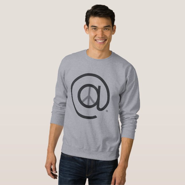 Männer am Friedensgrundlegenden Sweatshirt (Vorne ganz)