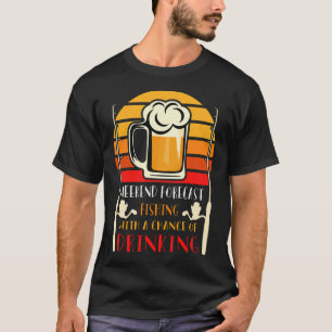 Männer an Granpappy Fischer Amerikanische Flagge P T-Shirt