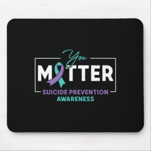 Männer Angelegenheit Teal Lila Band Suizidpräventi Mousepad