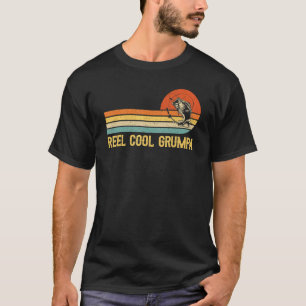 Männer Angelgerät Cool Grumpa Angeln Fisch Vintage T-Shirt