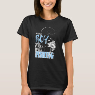 Männer angeln Nur ein Junge, der Angeln wirklich l T-Shirt