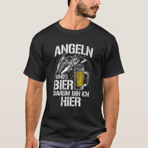 Männer Angeln und Bier Angler und Fischer T-Shirt