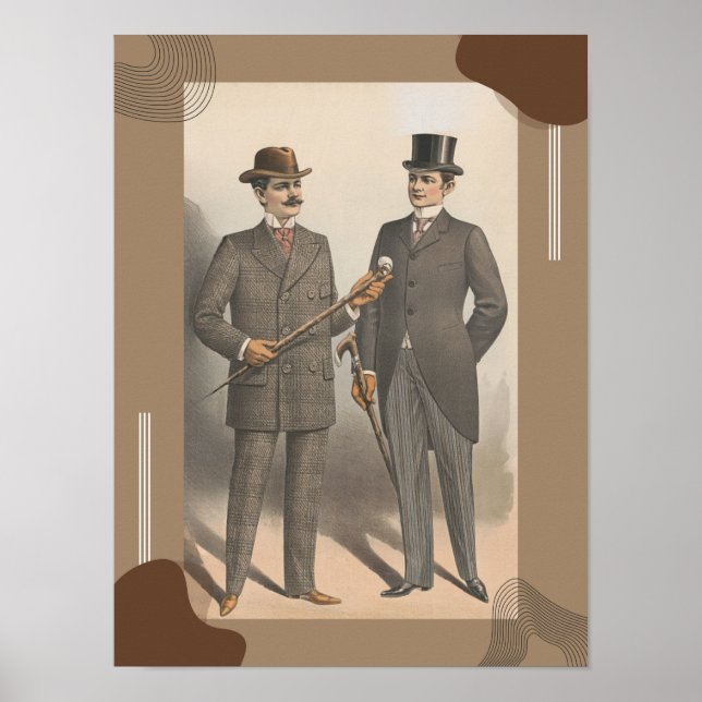 Männer-Anzüge Poster (Vorne)